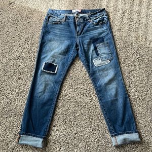 Cabi aluminum boyfriend jeans. Super cute size 10